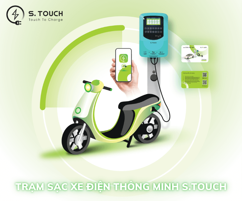 TRẠM SẠC XE ĐIỆN THÔNG MINH S.TOUCH: Giải pháp tiện lợi cho giao thông xanh