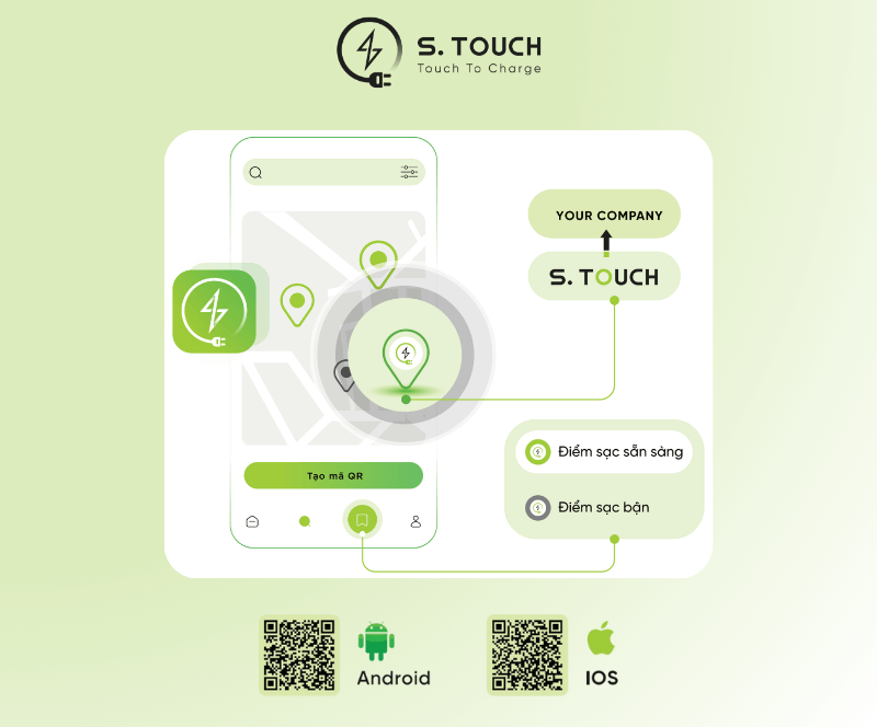 S. Touch | ỨNG DỤNG DI ĐỘNG QUẢN LÝ TRẠM SẠC: Giải pháp thông minh cho xe điện