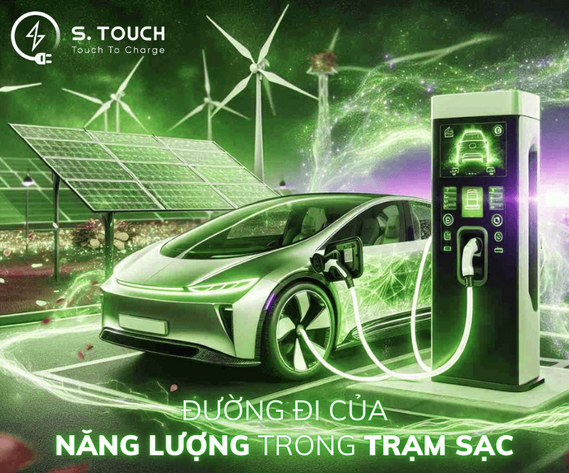 S. Touch | Đường đi của năng lượng trong trạm sạc: Tìm hiểu quy trình sạc xe điện