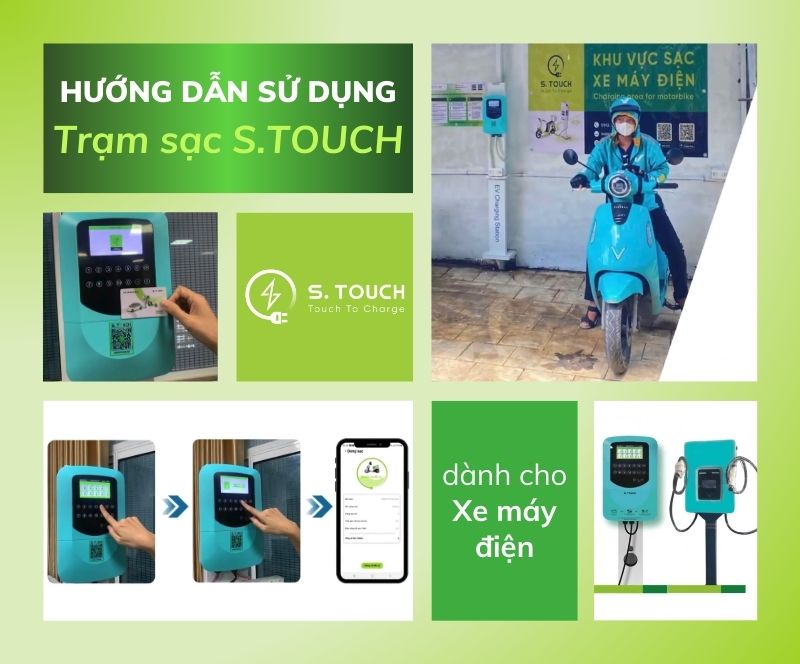 Hướng dẫn sử dụng trạm sạc S.TOUCH cho người dùng xe máy điện