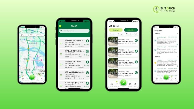 S. Touch | Ra mắt App sạc S.TOUCH version 2025 mang lại trải nghiệm sử dụng hiện đại nhất. Một số điểm đột phá mà App sạc S.TOUCH version 2025 mang lại
