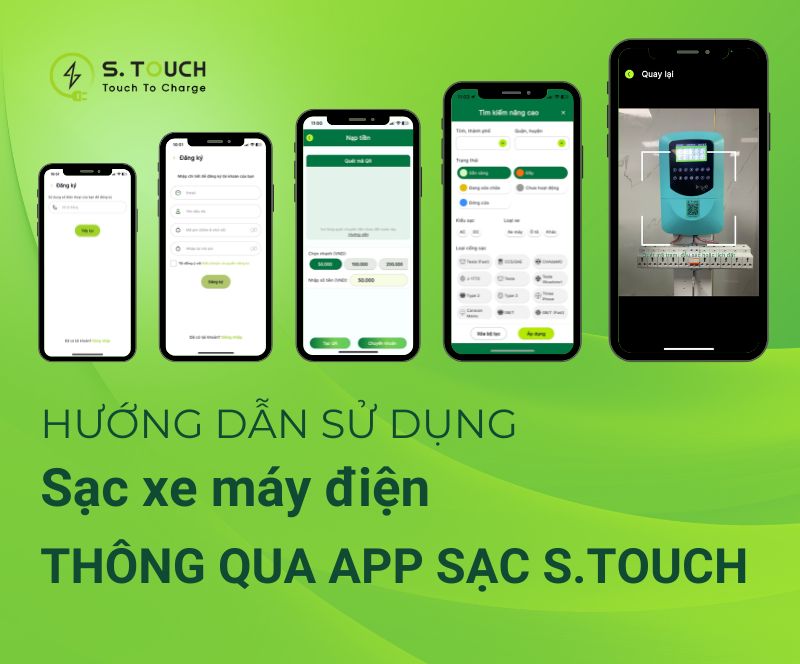 S. Touch | HDSD - 8 Bước sạc xe máy điện đơn giản thông qua App sạc S.TOUCH