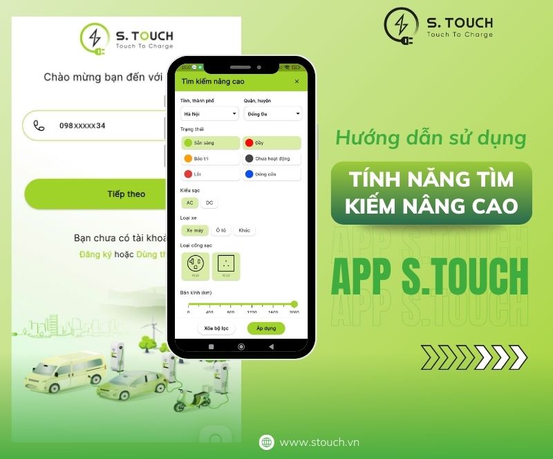 Hướng dẫn sử dụng tính năng tìm kiếm nâng cao trên app S.TOUCH