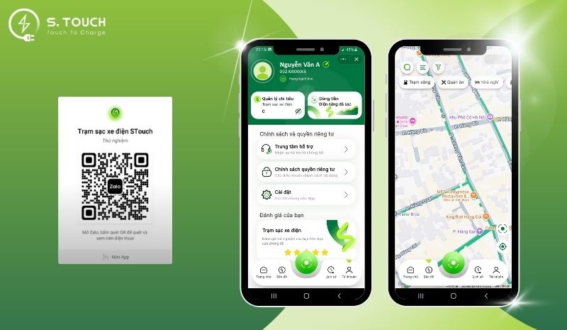 S. Touch | Mini App Trạm sạc xe điện duy nhất trên Zalo - Giải pháp tiện lợi dành cho người dùng S. Touch | Mini App Trạm sạc xe điện duy nhất trên Zalo - Giải pháp tiện lợi dành cho người dùng