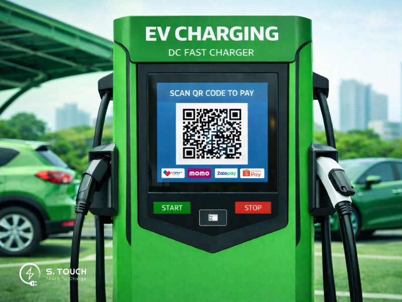 S. Touch | Tìm hiểu từ A - Z về bộ sạc EV có thiết bị đầu cuối thanh toán Bộ sạc EV có thiết bị đầu cuối thanh toán