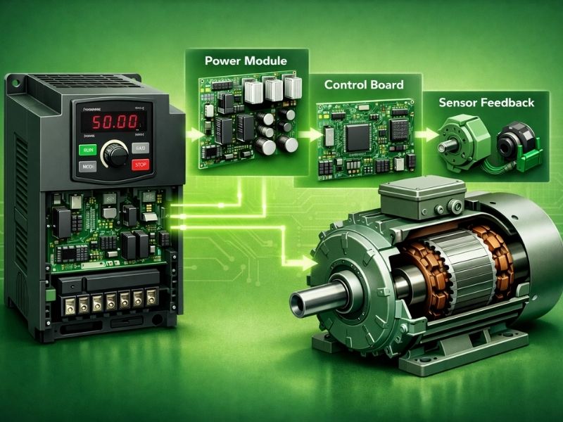 S. Touch | Tìm hiểu từ A-Z bộ điều khiển động cơ cảm ứng AC trong trạm sạc Cấu tạo bộ điều khiển động cơ cảm ứng AC