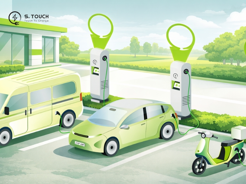 S. Touch | Mặt bằng tiêu chuẩn lắp đặt trạm sạc xe điện là gì? Vì sao nhà đầu tư cần quan tâm? Mặt bằng tiêu chuẩn lắp đặt trạm sạc xe điện