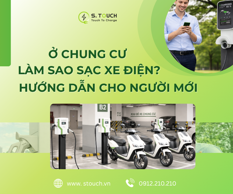 Ở chung cư làm sao sạc xe điện