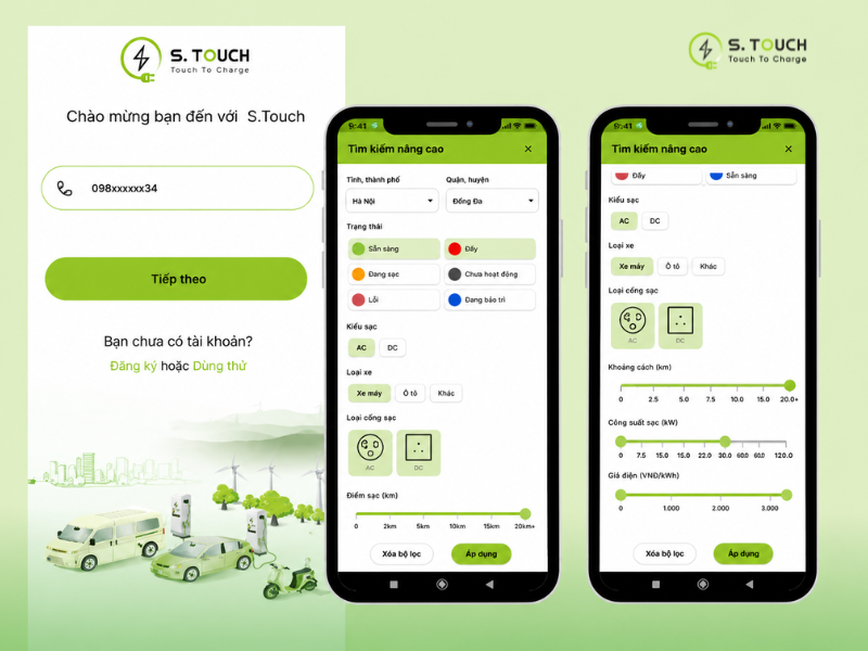 S. Touch | Hướng dẫn tra cứu điểm sạc xe máy điện gần nhất trên toàn quốc bằng App S.TOUCH điểm sạc xe máy điện gần nhất