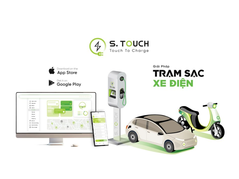 S. Touch | S.TOUCH - Giải pháp phần mềm sạc nhãn trắng cho hệ thống trạm sạc xe điện Giải pháp phần mềm sạc nhãn trắng