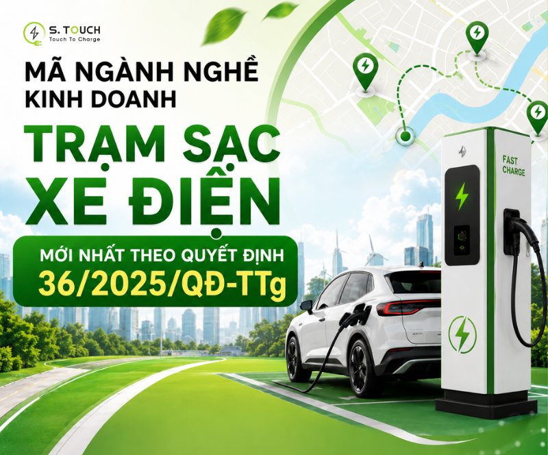 Mã ngành nghề kinh doanh trạm sạc xe điện mới nhất theo Quyết định 36/2025/QĐ-TTg