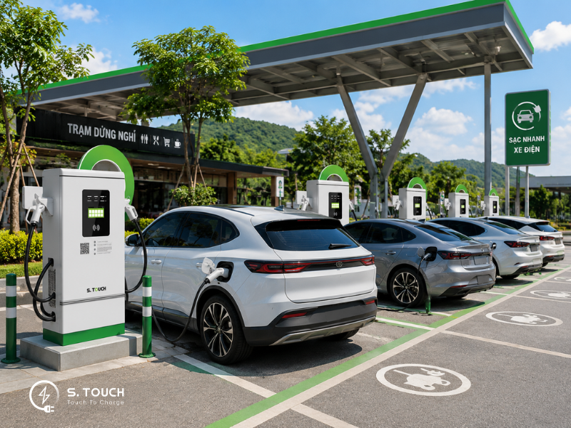 S. Touch | Xe ô tô điện sạc như thế nào? Những điều nhà đầu tư cần biết trước khi triển khai trạm sạc xe ô tô điện sạc như thế nào