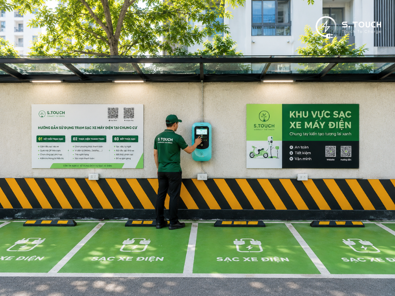 mở trạm sạc xe điện