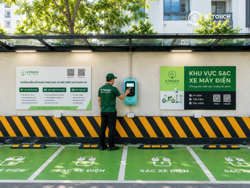 sạc xe máy điện ở chung cư