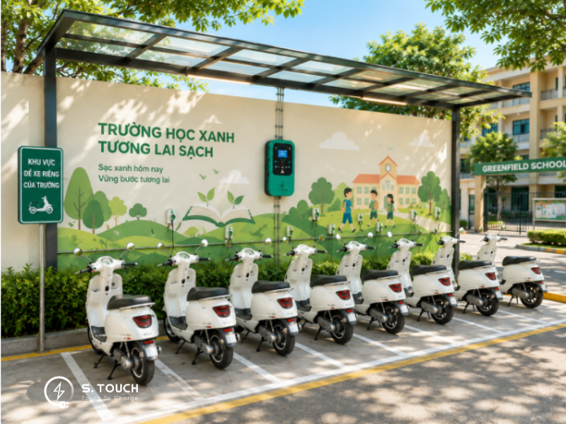 S. Touch | Có Nên Đầu Tư Trạm Sạc Xe Điện 2 Bánh? Tiềm Năng, Mô Hình, Chi Phí trạm sạc xe điện 2 bánh